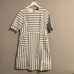 White and Blue Stripe Dress, Size XS